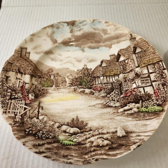 Johnson Bros Multicolor Olde English Countryside 10" Dinner Plate Lot - Picture 2 of 7